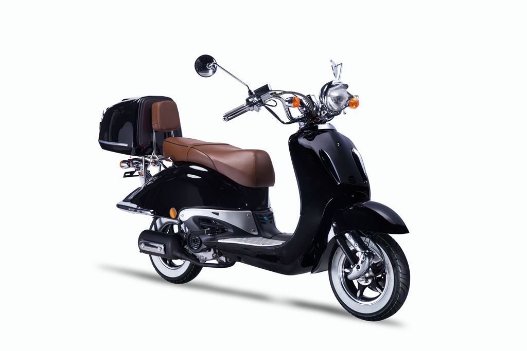 Strada - 50 ccm Euro 5 schwarz - Sitzbank braun