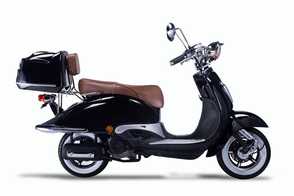 Strada - 50 ccm Euro 5 schwarz - Sitzbank braun