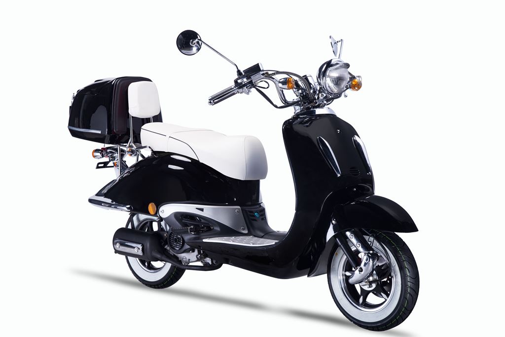 Strada - 50 ccm Euro 5 schwarz - Sitzbank weiß