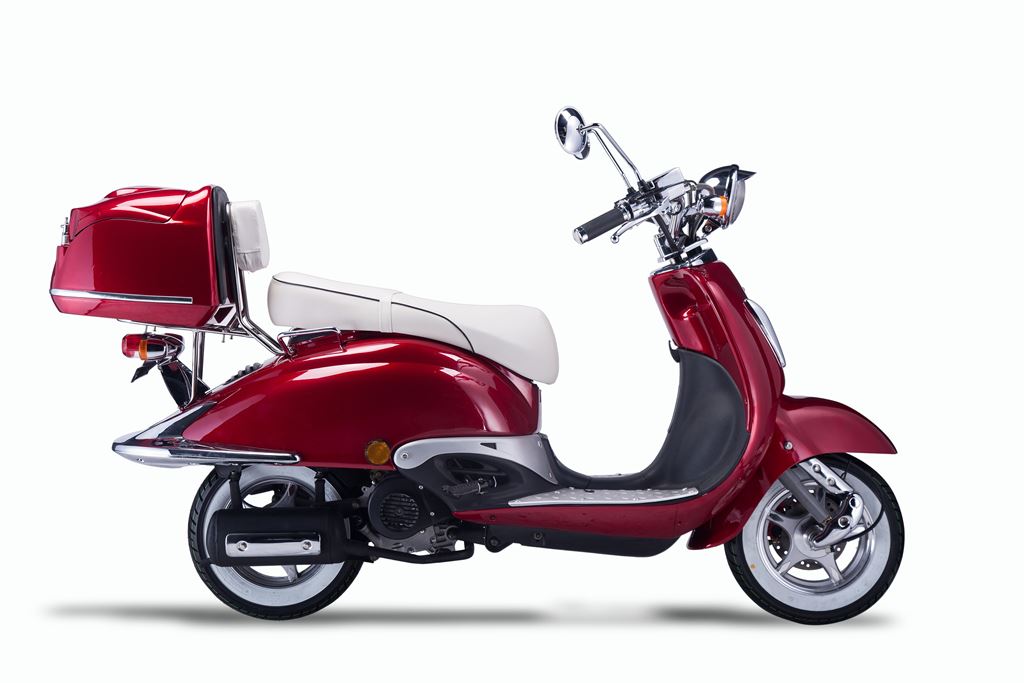 Strada - 50 ccm Euro 5 rot - Sitzbank weiß