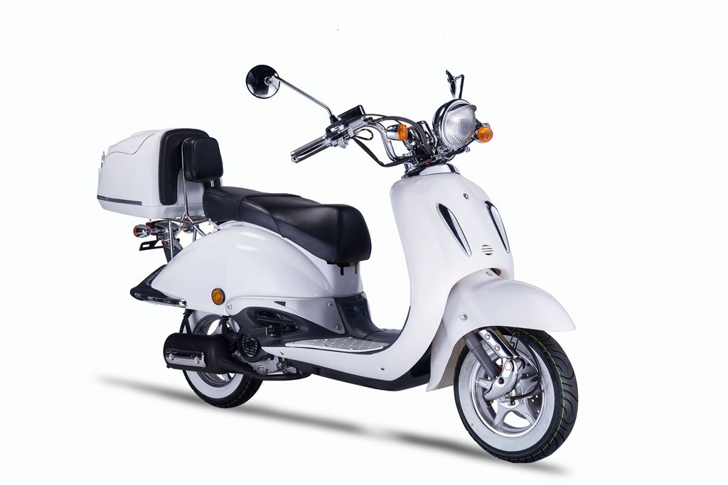 Strada - 50 ccm Euro 5 weiß - Sitzbank Farbe wählbar