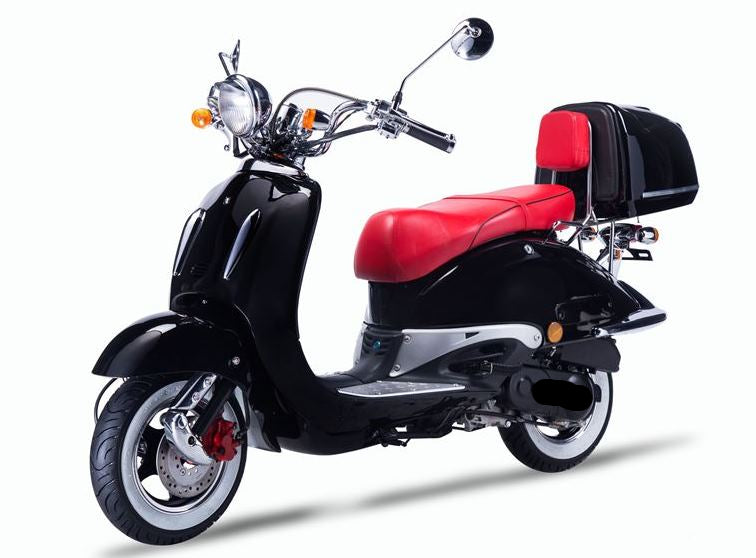 Strada - 125 ccm Euro 5+ schwarz - Sitzbank rot