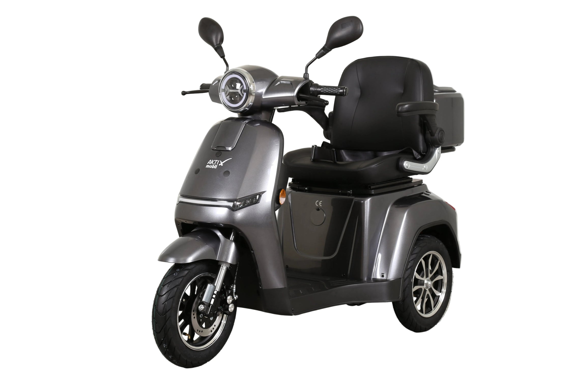 Seniorenmobil AM E-Rider 1000, 25 km/h - grau mit Top Case