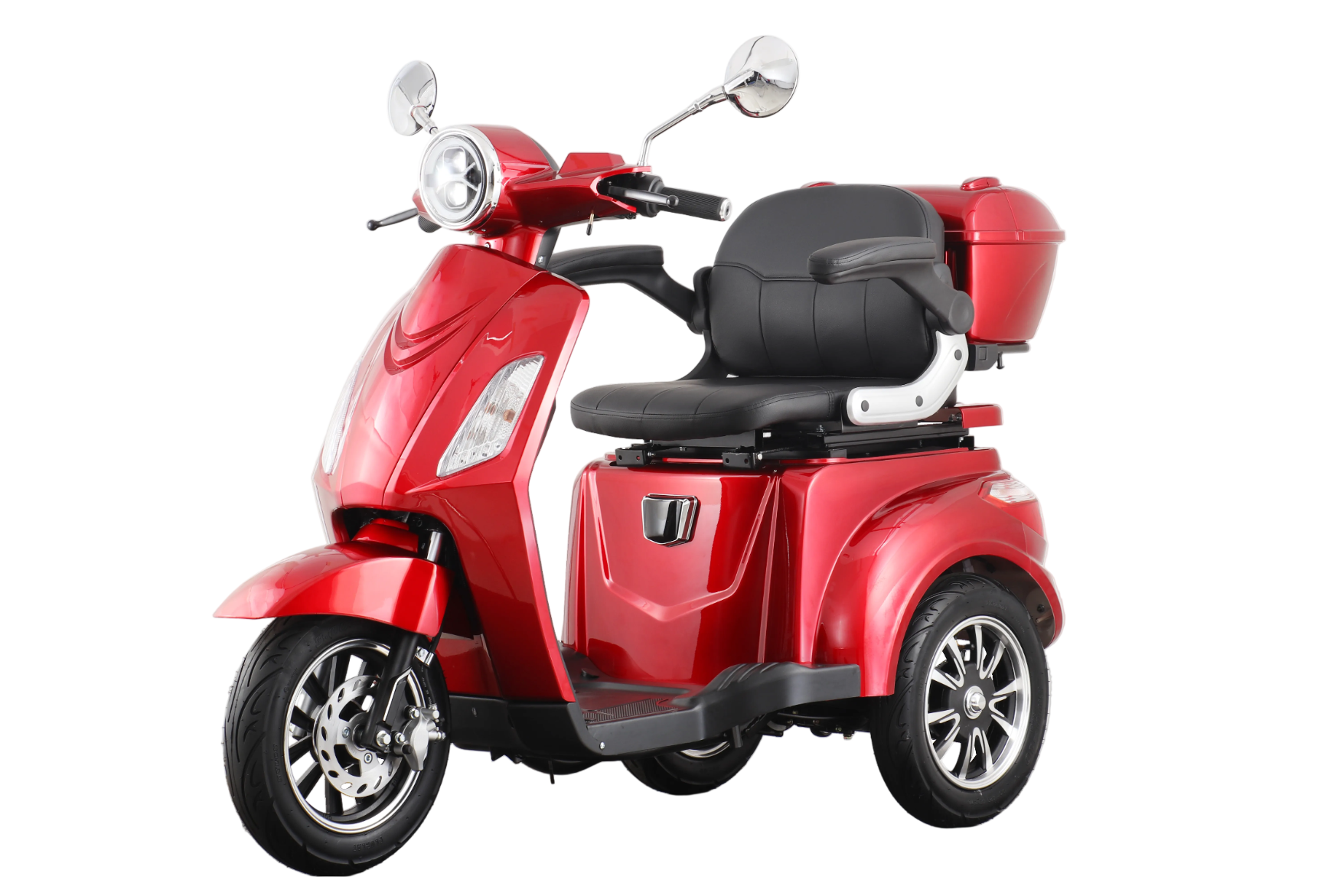 Seniorenmobil AM E-Trike Pro - rot mit Hardkoffer