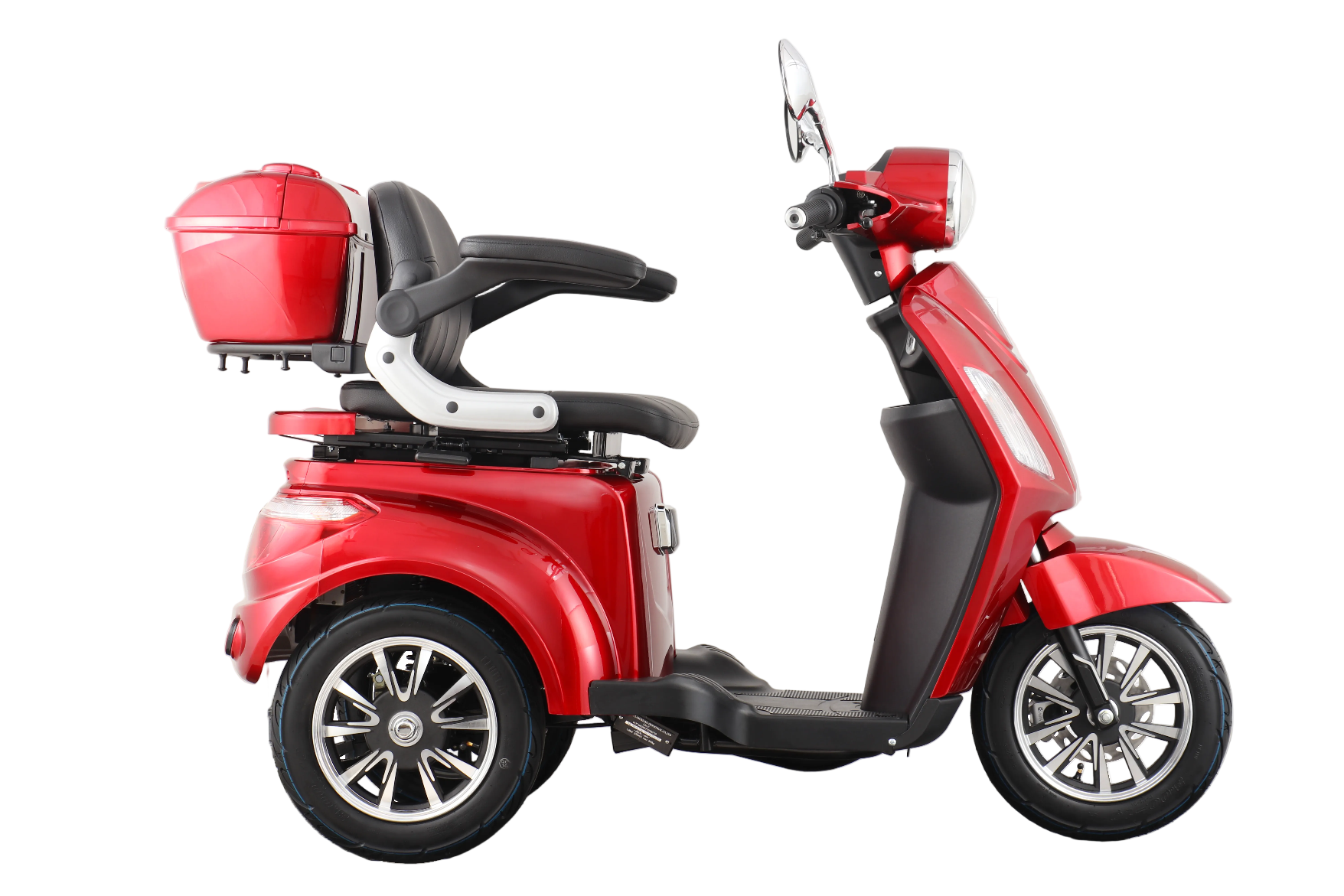 Seniorenmobil AM E-Trike Pro - rot mit Hardkoffer