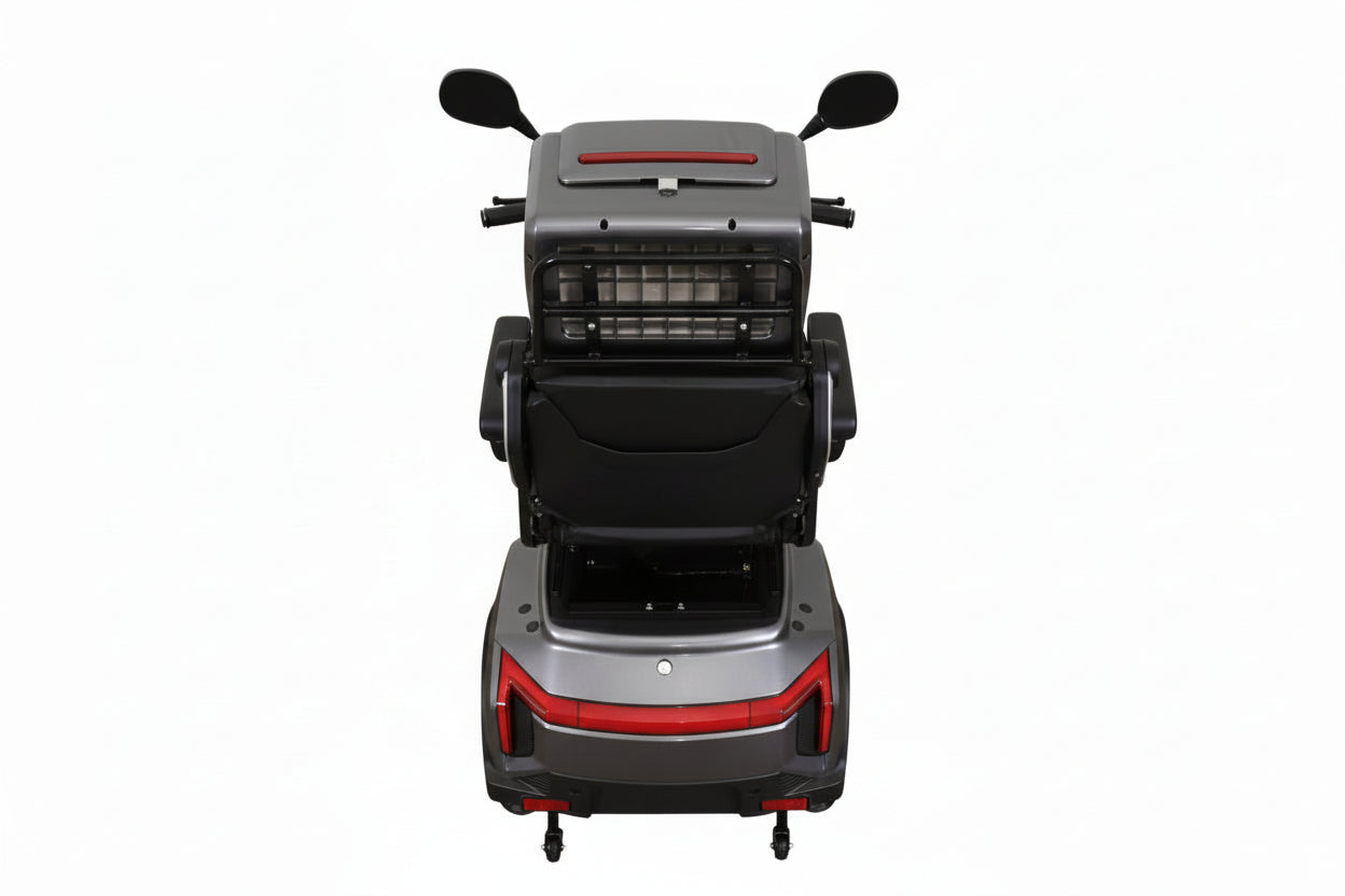 Seniorenmobil AM E-Rider 1000, 25 km/h - grau mit Top Case