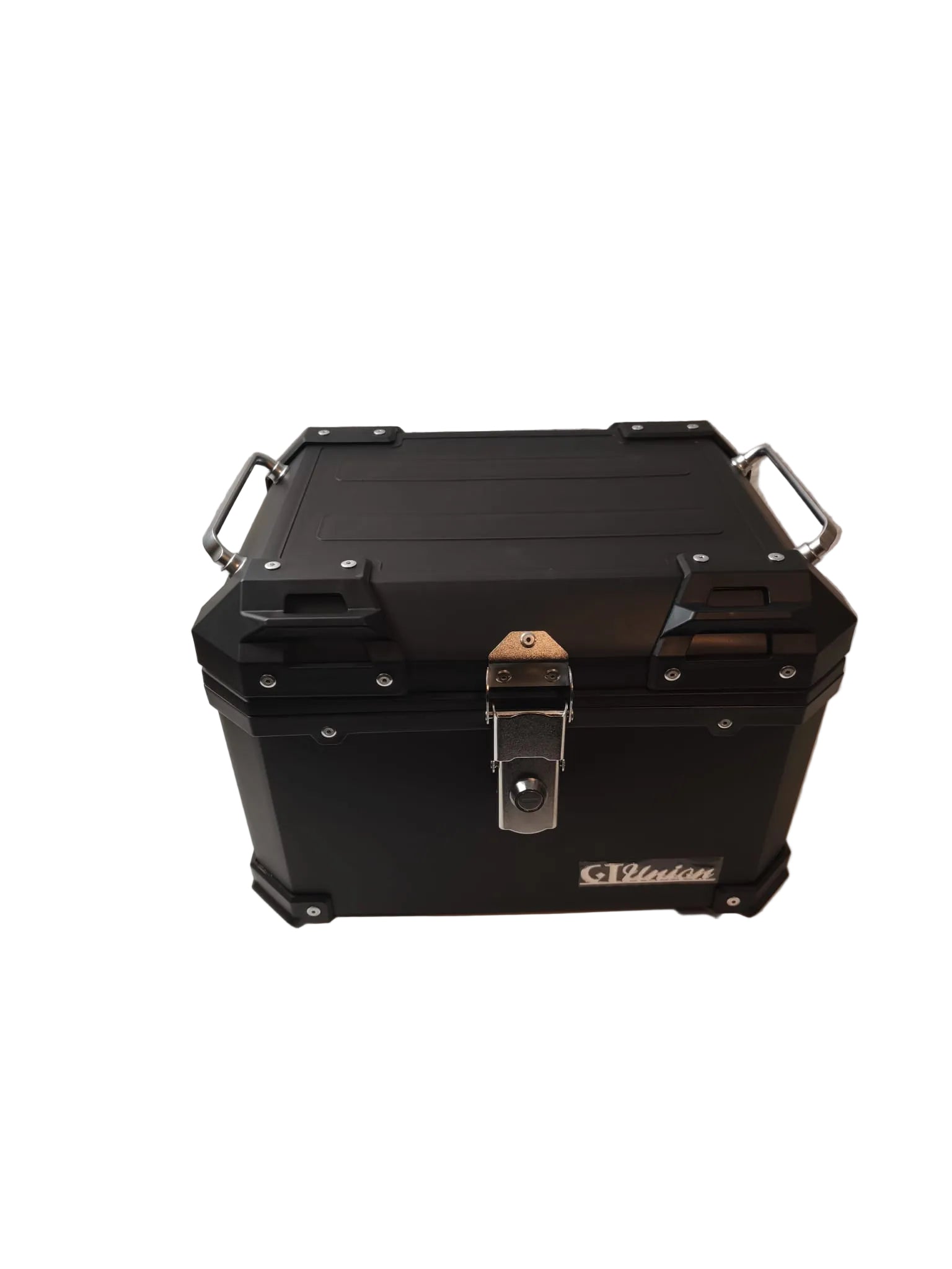Top Case universal 45 Liter schwarz - Alu Optik - ABS Kunststoff - Rückenpolster