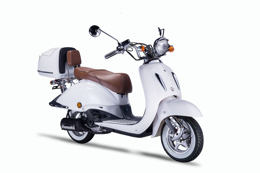 Strada - 50 ccm Euro 5 weiß - Sitzbank Farbe wählbar