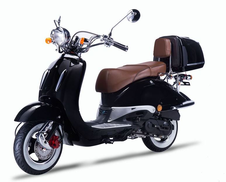 Strada - 50 ccm Euro 5 schwarz - Sitzbank braun