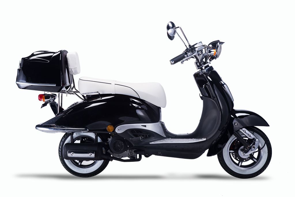 Strada - 50 ccm Euro 5 schwarz - Sitzbank weiß