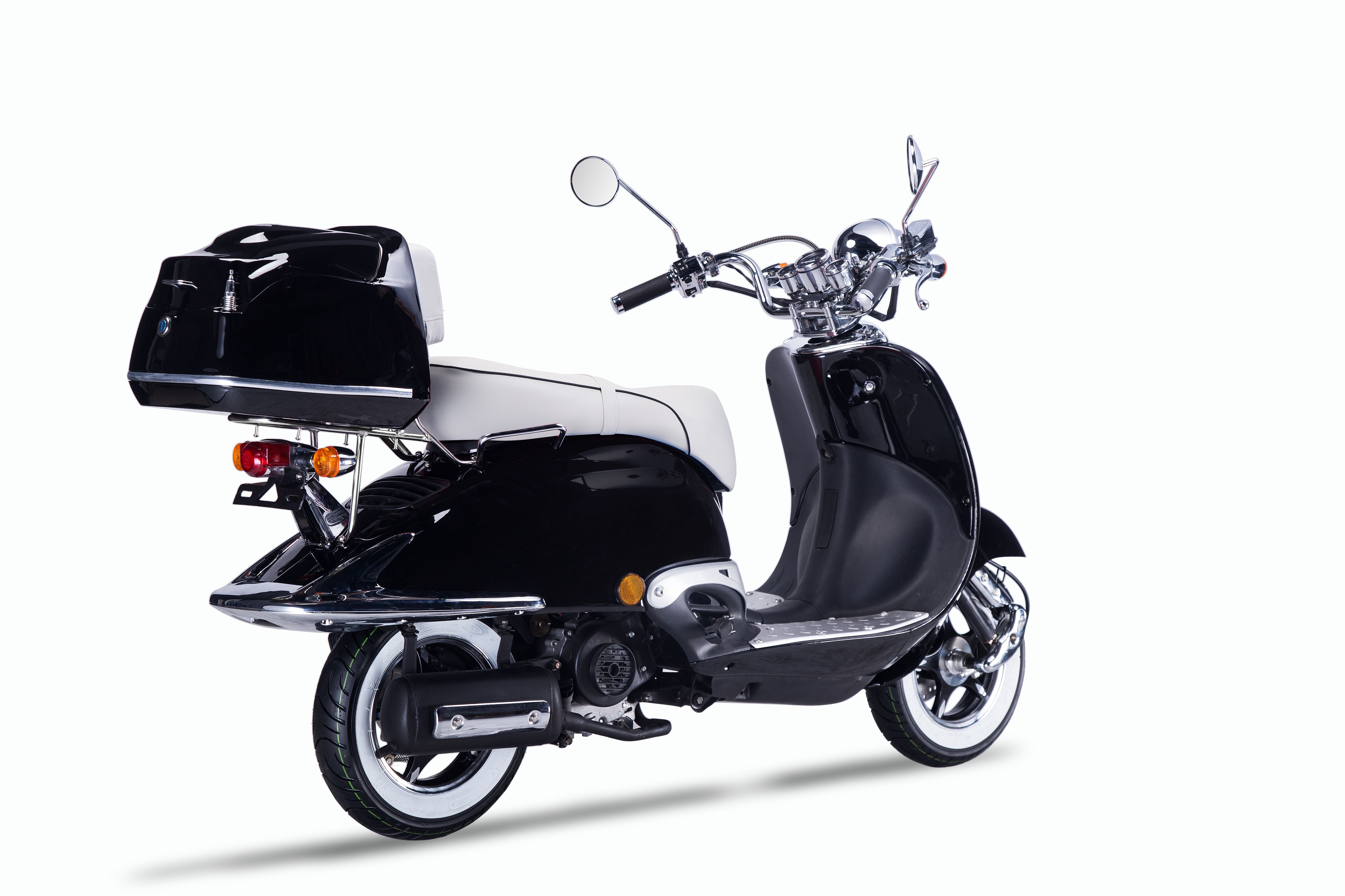 Strada - 50 ccm Euro 5 schwarz - Sitzbank weiß