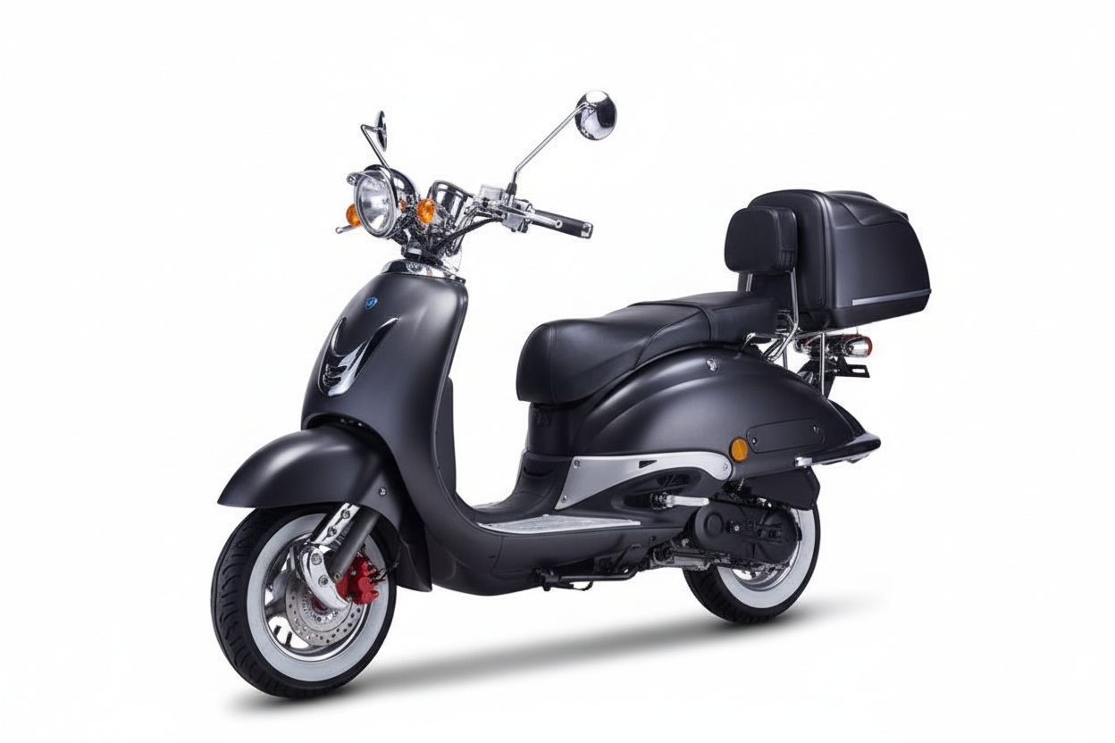 Strada - 50 ccm Euro 5 mattschwarz - Sitzbank schwarz