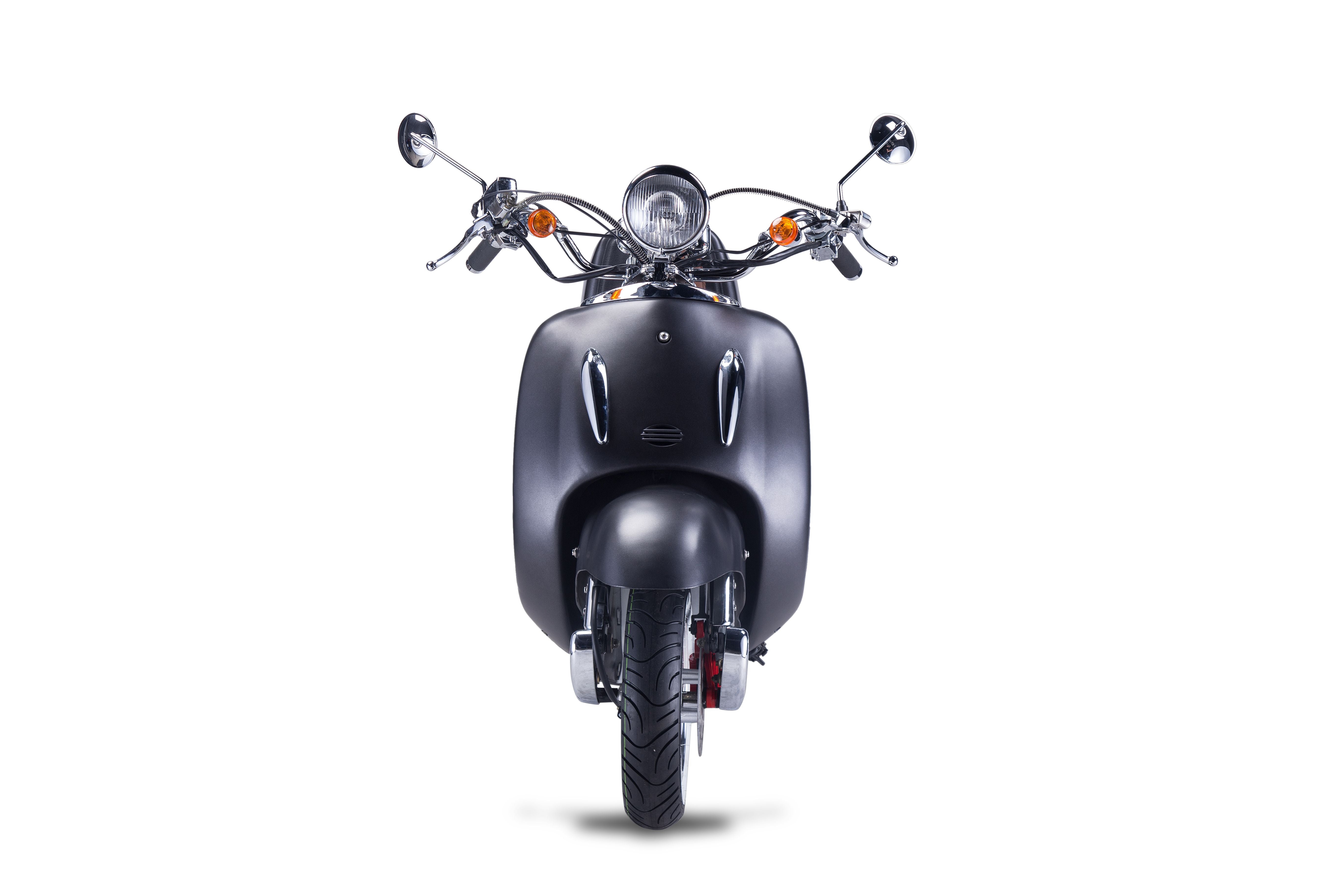 Strada - 50 ccm Euro 5 mattschwarz - Sitzbank weiß