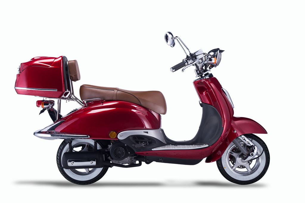 Strada - 125 ccm Euro 5+ rot - Sitzbank braun