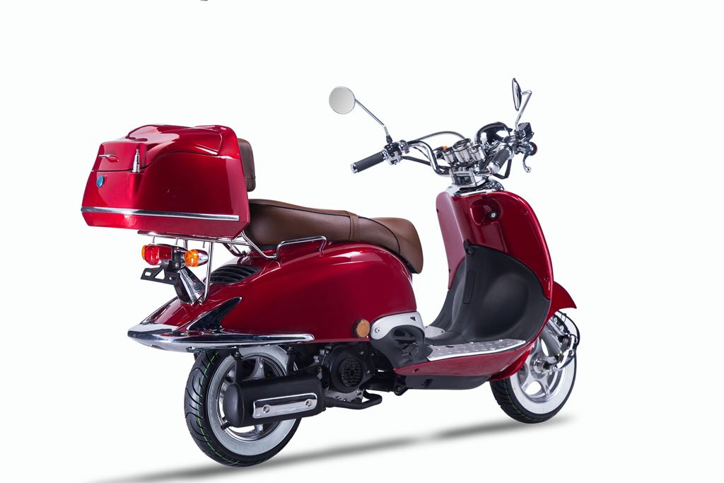 Strada - 125 ccm Euro 5+ rot - Sitzbank braun