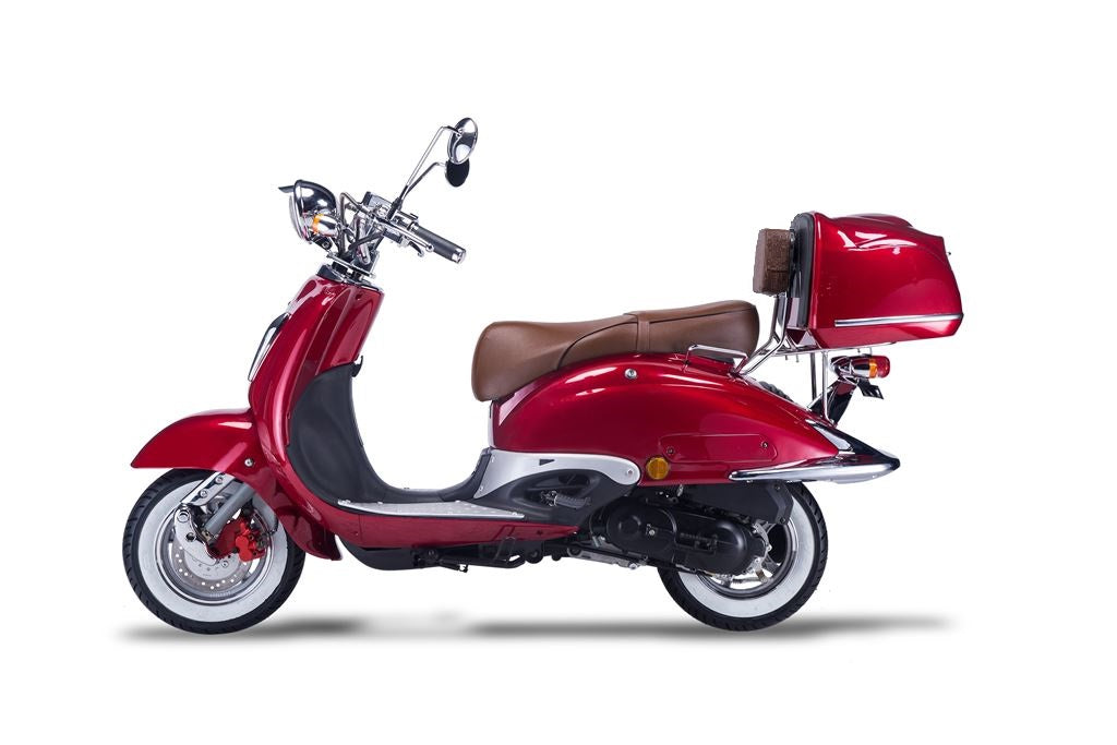 Strada - 125 ccm Euro 5+ rot - Sitzbank braun
