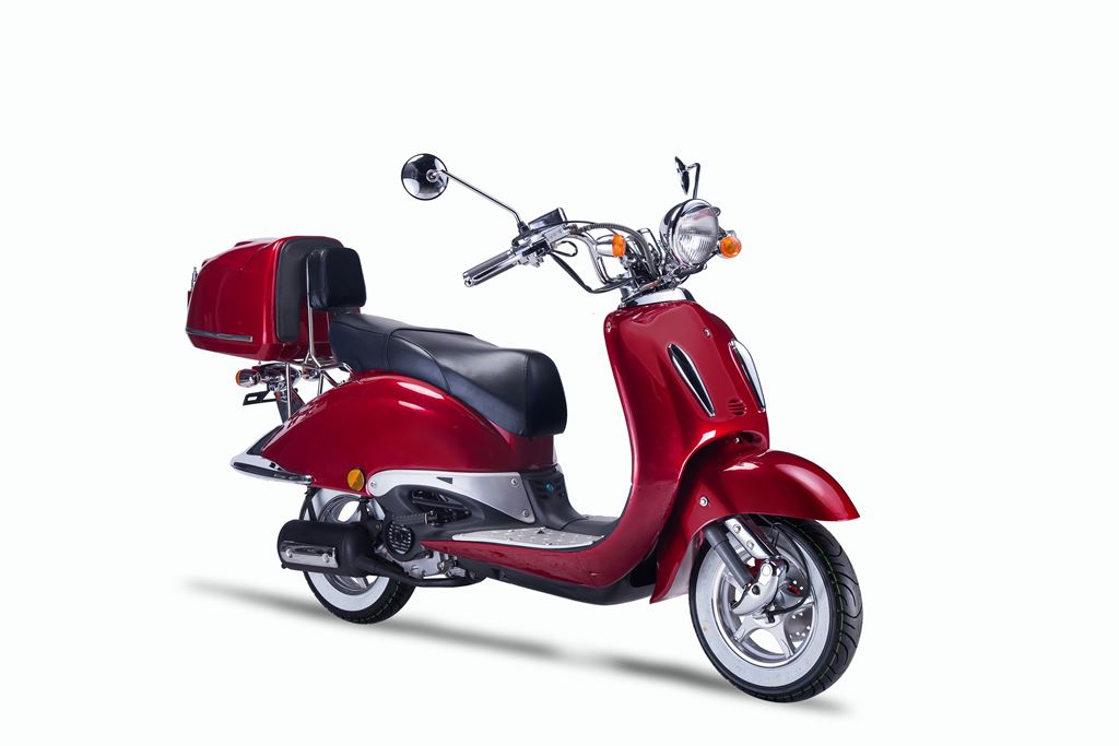 Strada - 125 ccm Euro 5+ rot - Sitzbank schwarz