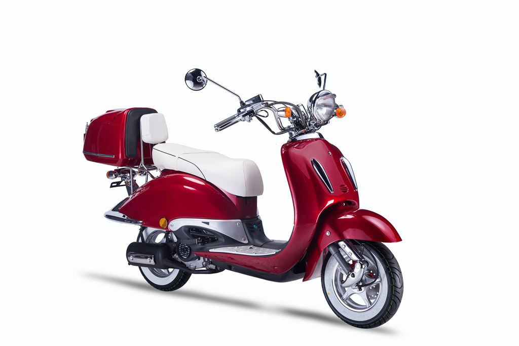 Strada - 125 ccm Euro 5+ rot - Sitzbank weiß