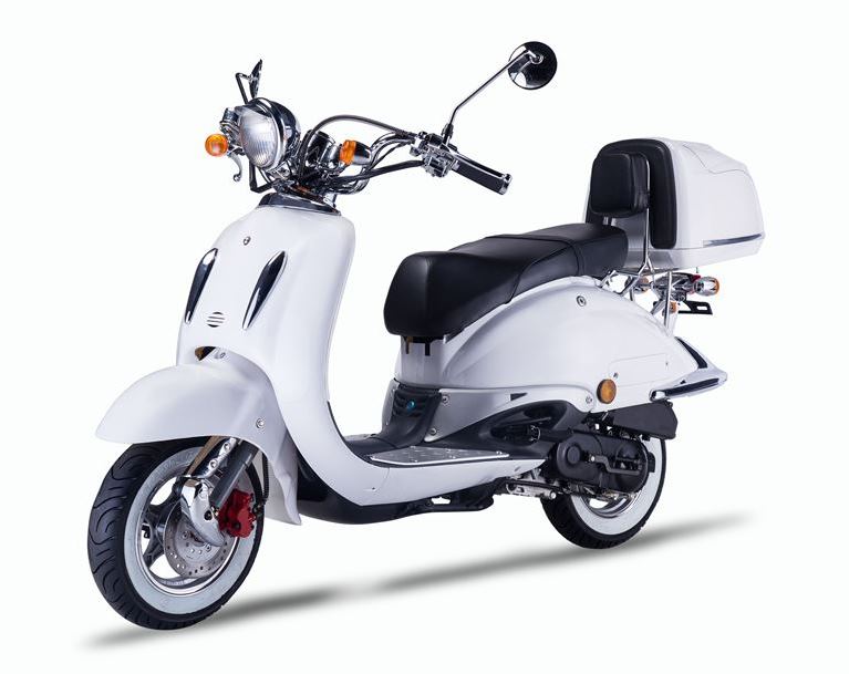 Strada - 125 ccm Euro 5+ weiß - Sitzbank schwarz