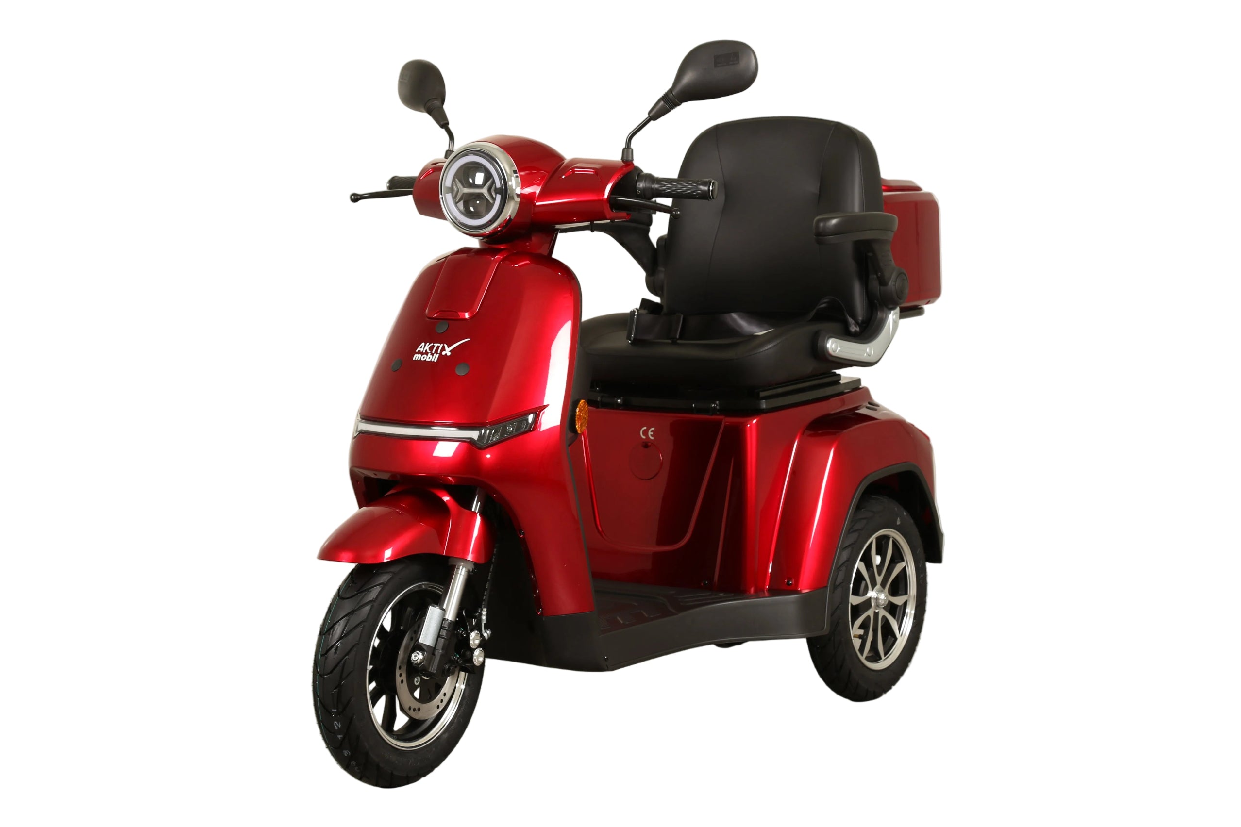 Seniorenmobil AM E-Rider 1000, 25 km/h -  rot mit Top Case