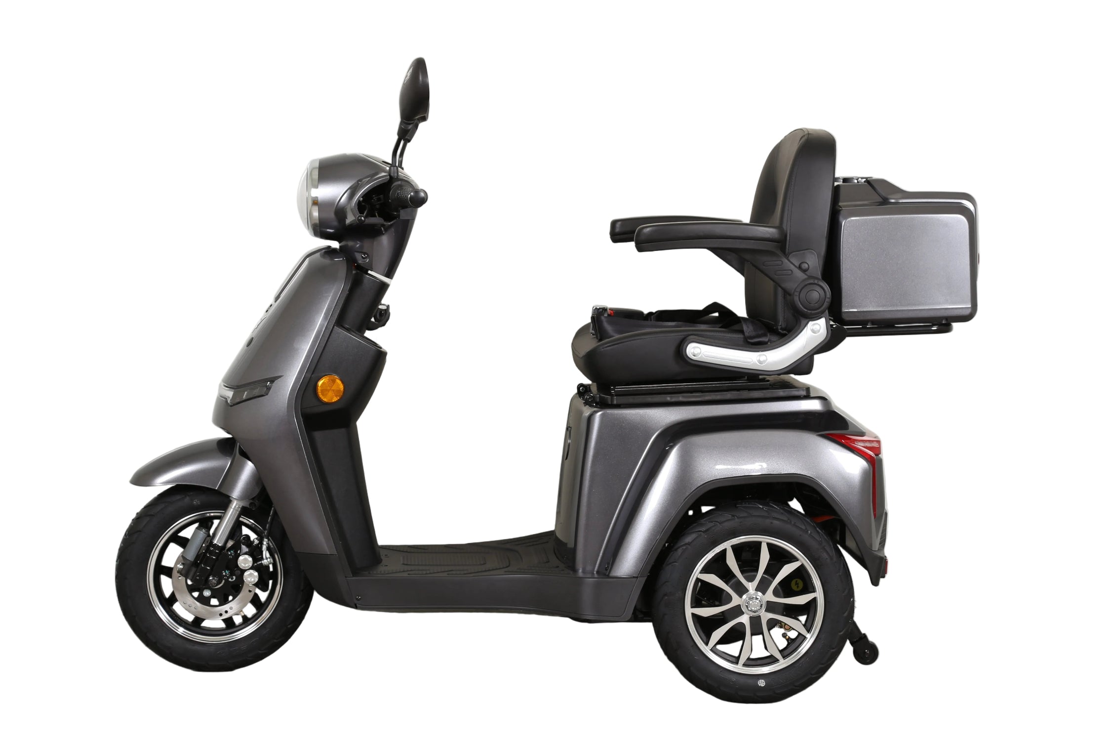 Seniorenmobil AM E-Rider 1000, 25 km/h -  grau mit Top Case