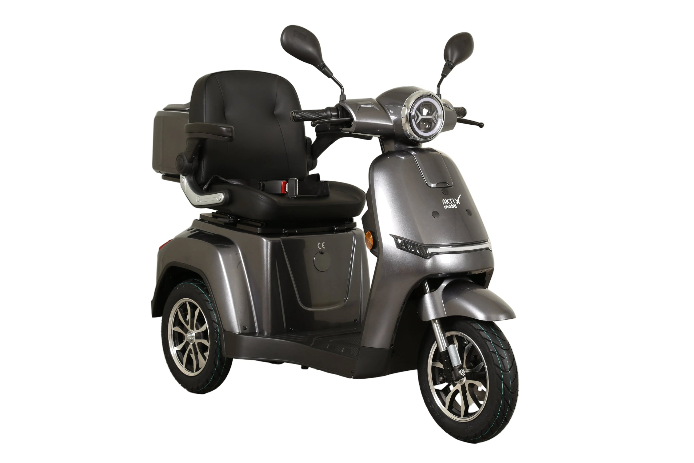 Seniorenmobil AM E-Rider 1000, 25 km/h -  grau mit Top Case