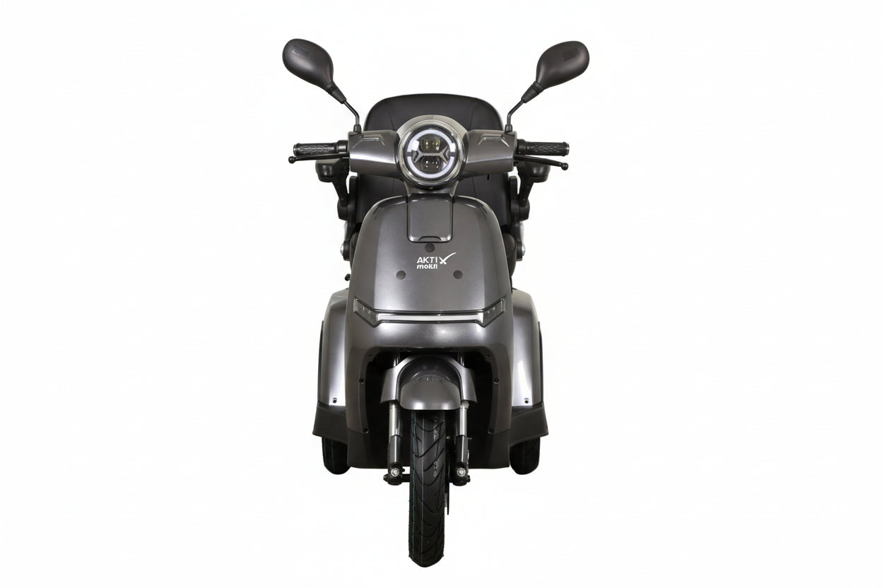 Seniorenmobil AM E-Rider 1000, 25 km/h -  grau mit Top Case