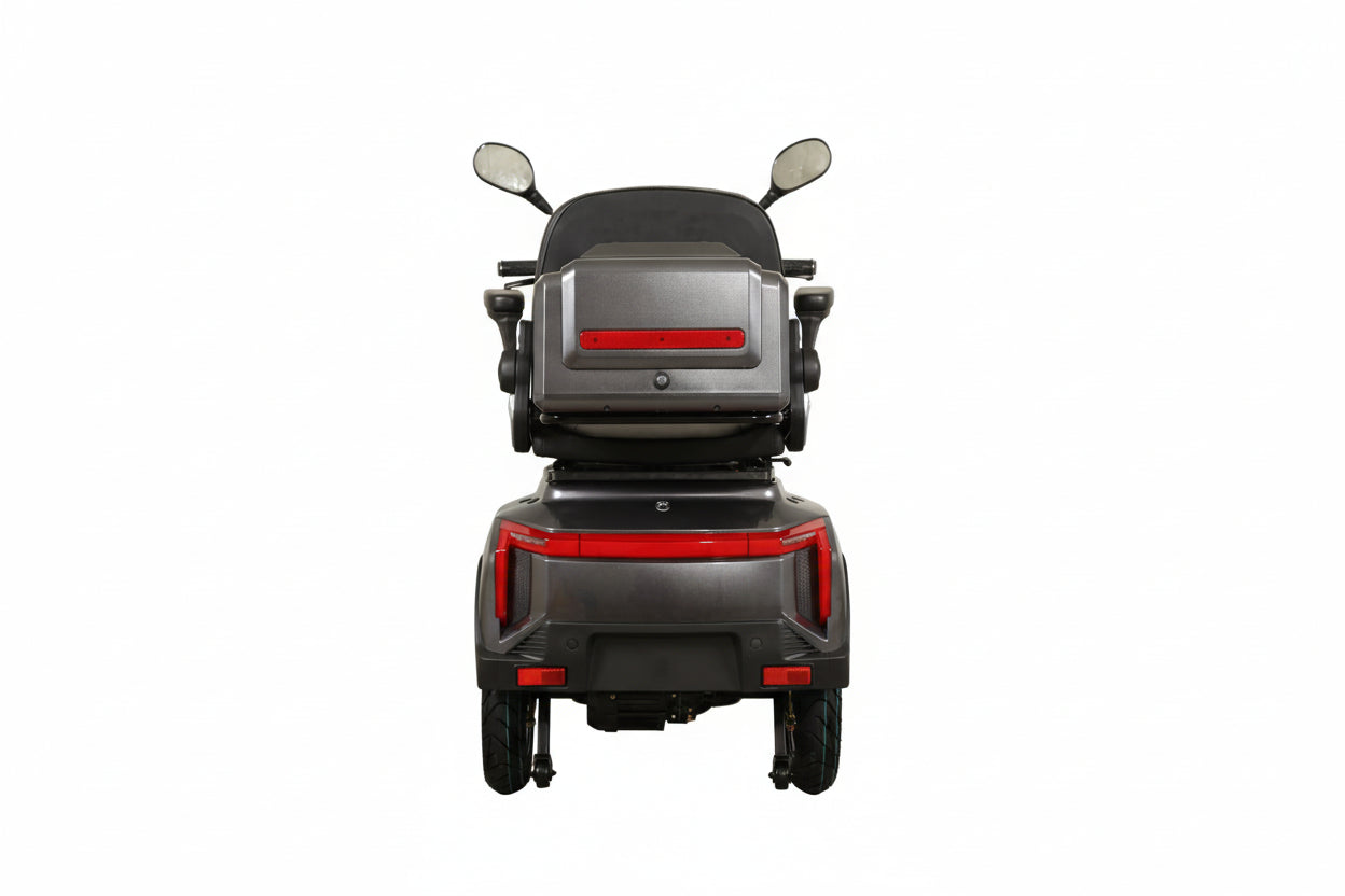 Seniorenmobil AM E-Rider 1000, 25 km/h -  grau mit Top Case