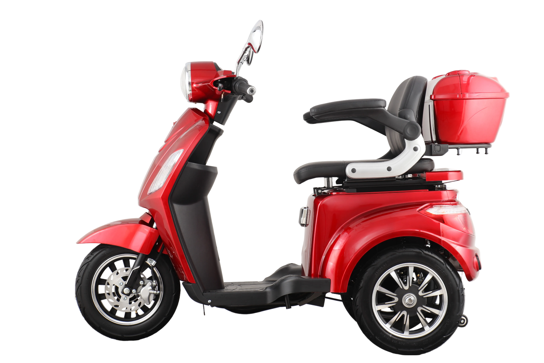 Seniorenmobil AM E-Trike Pro  -  rot mit Hardkoffer