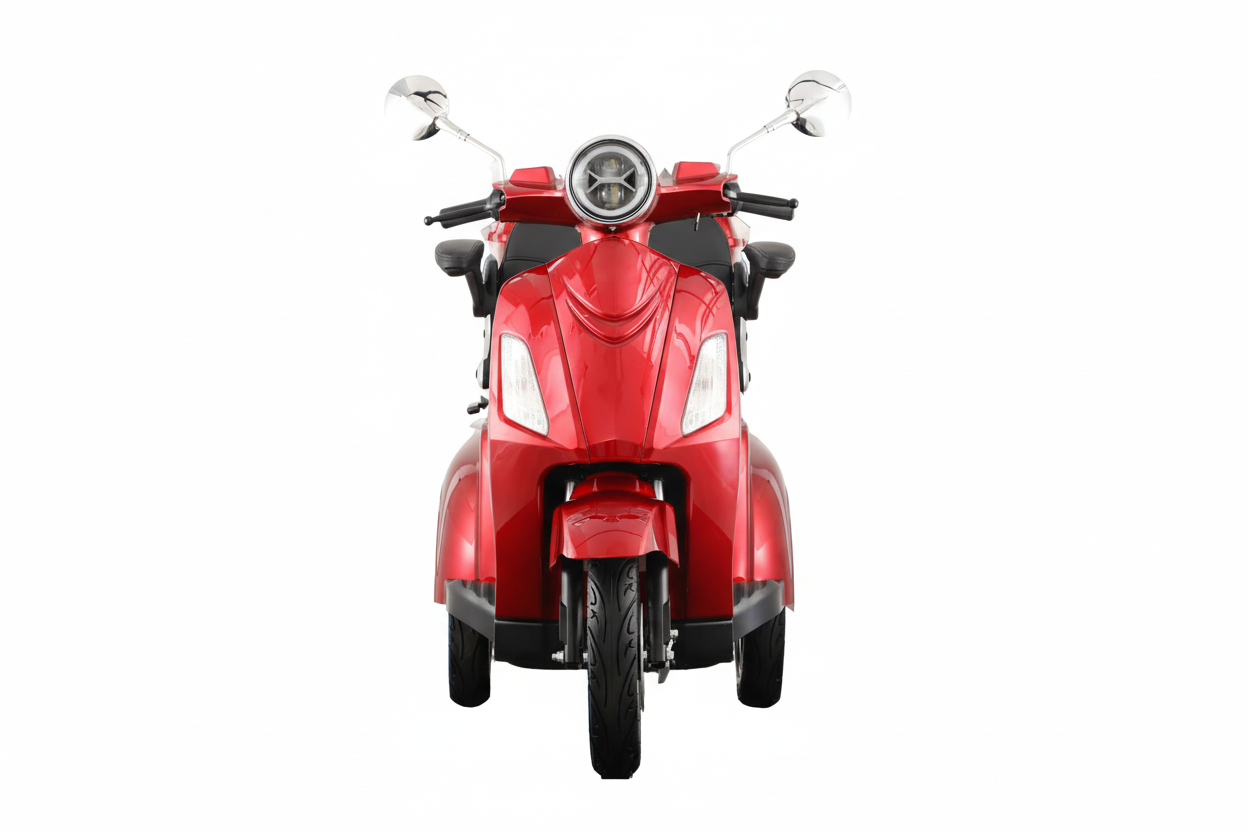 Seniorenmobil AM E-Trike Pro  -  rot mit Hardkoffer