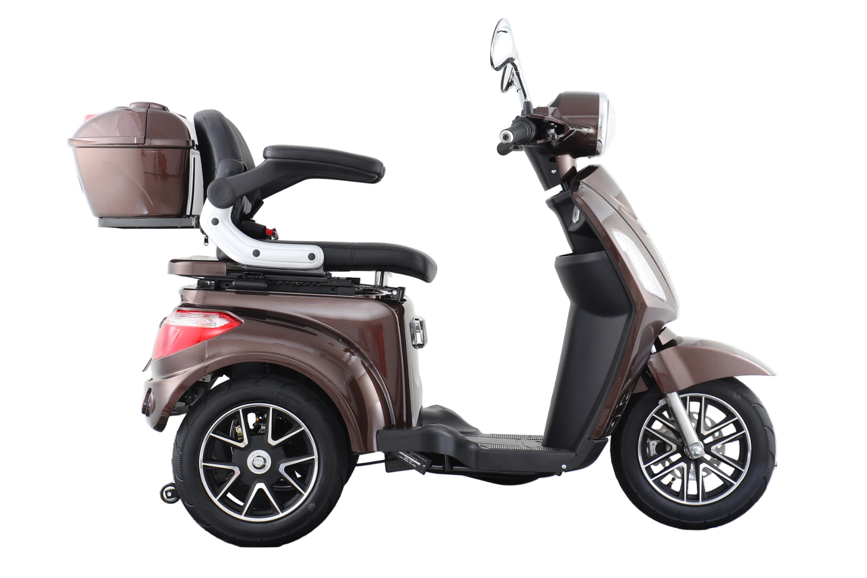 Seniorenmobil AM E-Trike Pro  -  braun mit Hardkoffer