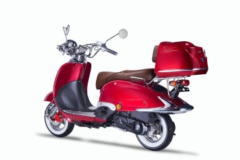 Techno Classic 2.0 125 Rot - inkl. Top Case - Sitz: braun