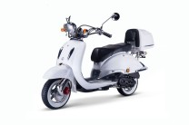 Techno Classic 2.0 125 weiss - inkl. Top Case - Sitz: schwarz