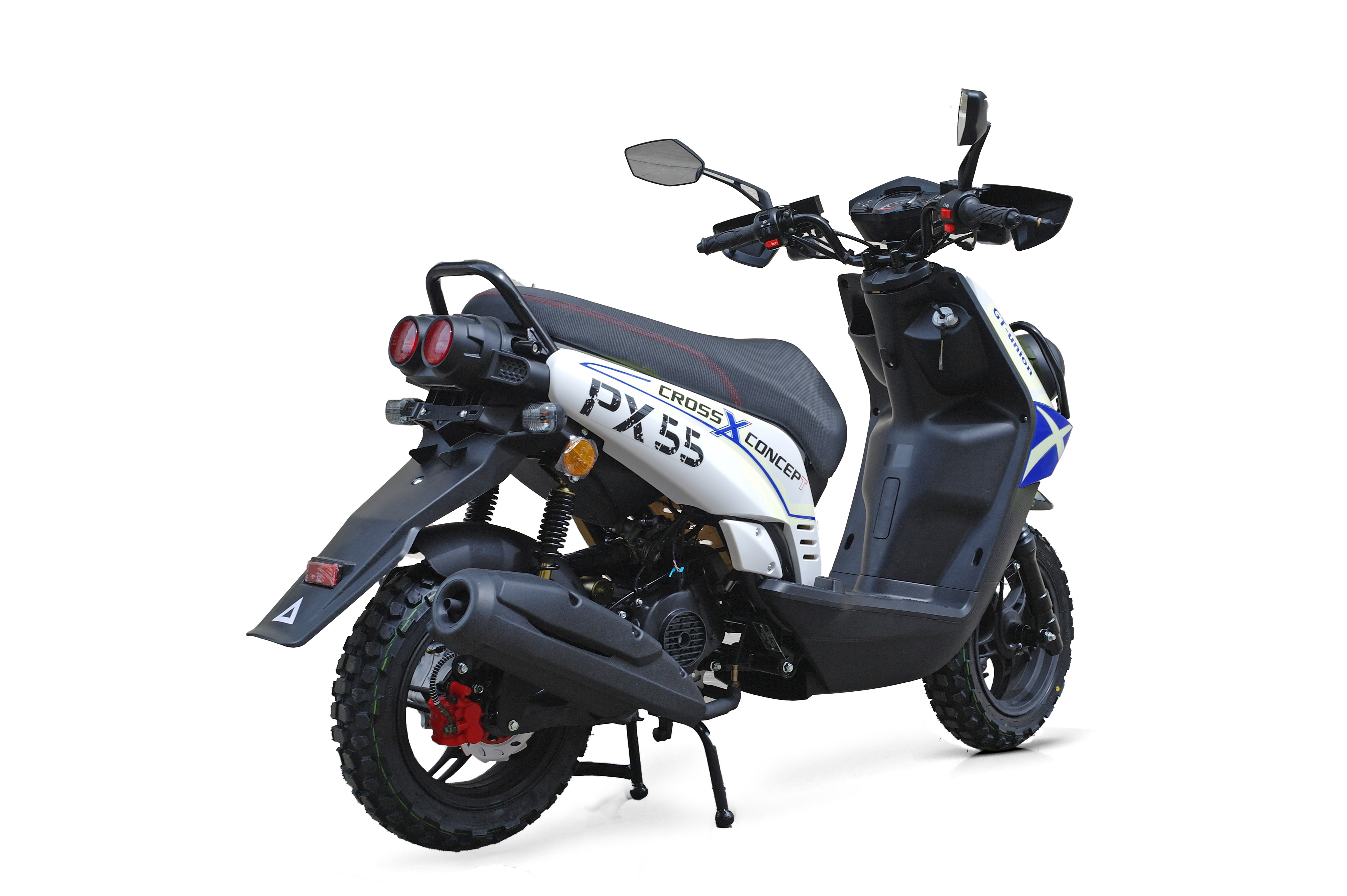 Cross 50ccm 50 45kmh-BW MOTORROLLER BW BLAU - 45kmh Cross-50-blau-1